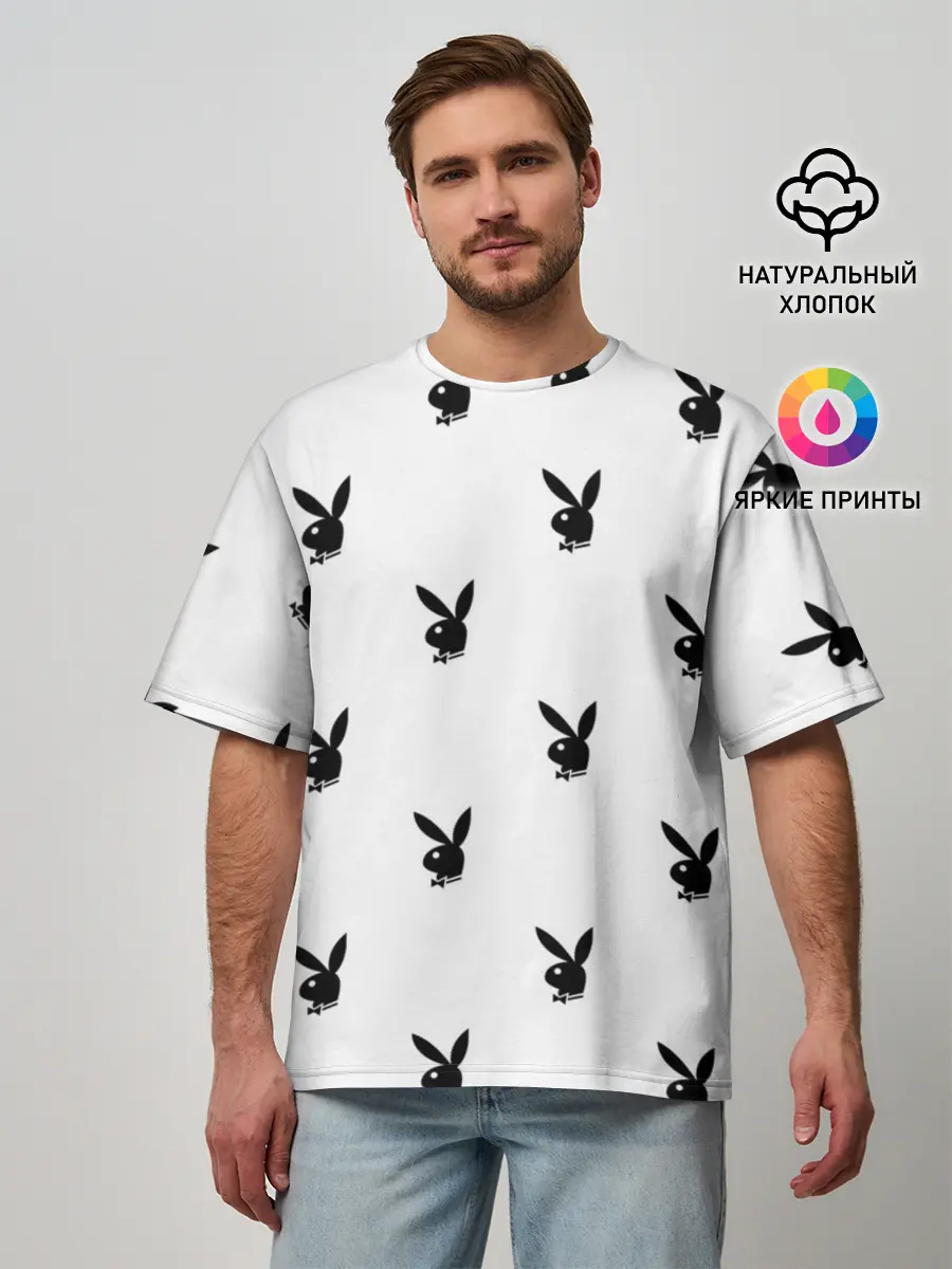 Мужская футболка оверсайз / PLAYBOY | ПЛЕЙБОЙ