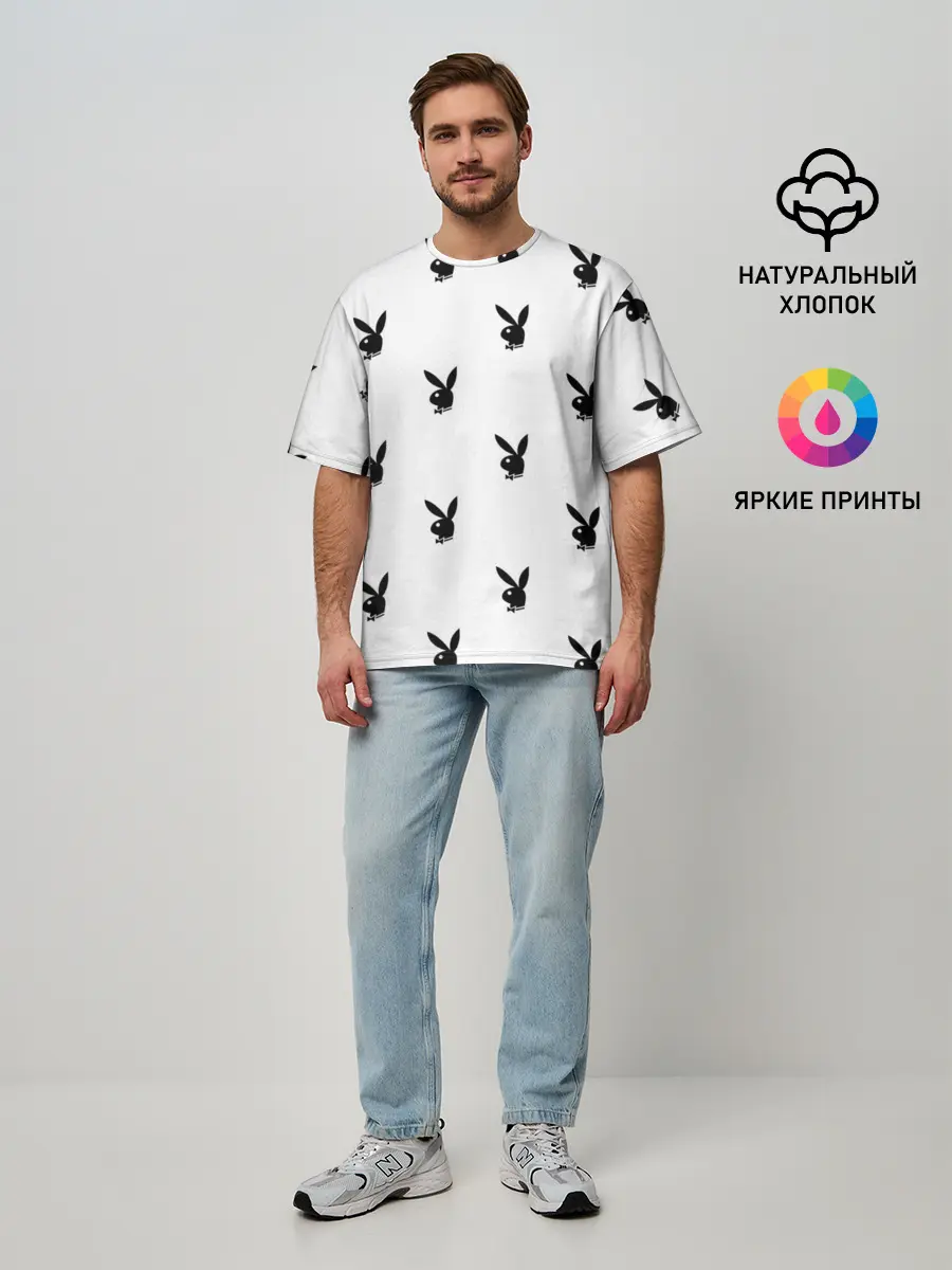 Мужская футболка оверсайз / PLAYBOY | ПЛЕЙБОЙ