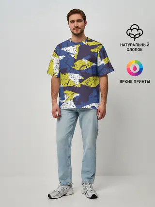 Мужская футболка оверсайз / Пятна