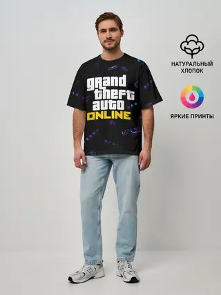 Мужская футболка оверсайз / GTA ONLINE / ГТА ОНЛАЙН