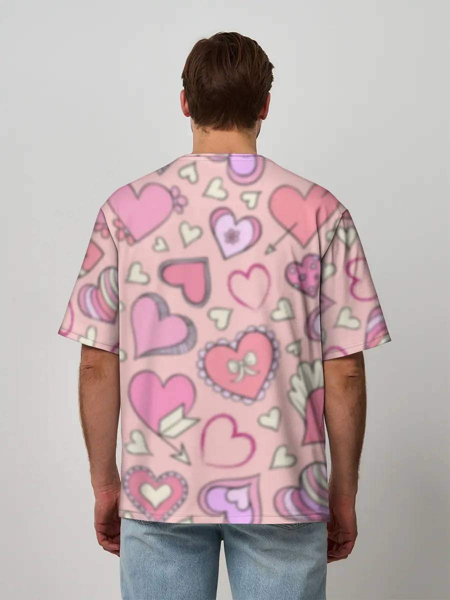 Мужская футболка оверсайз / Я ТЕБЯ ЛЮБЛЮ | I LOVE YOU