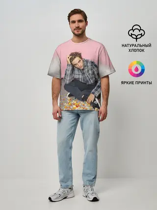 Мужская футболка оверсайз / Роберт Паттинсон