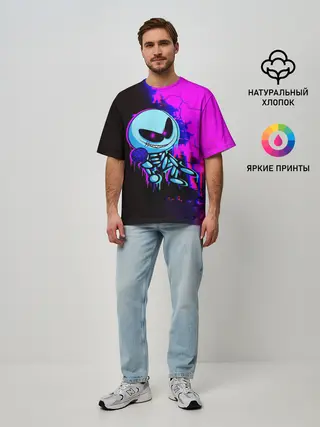 Мужская футболка оверсайз / Friday Night Funkin SKID