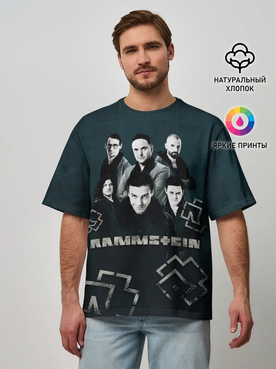 Мужская футболка оверсайз / Rammstein