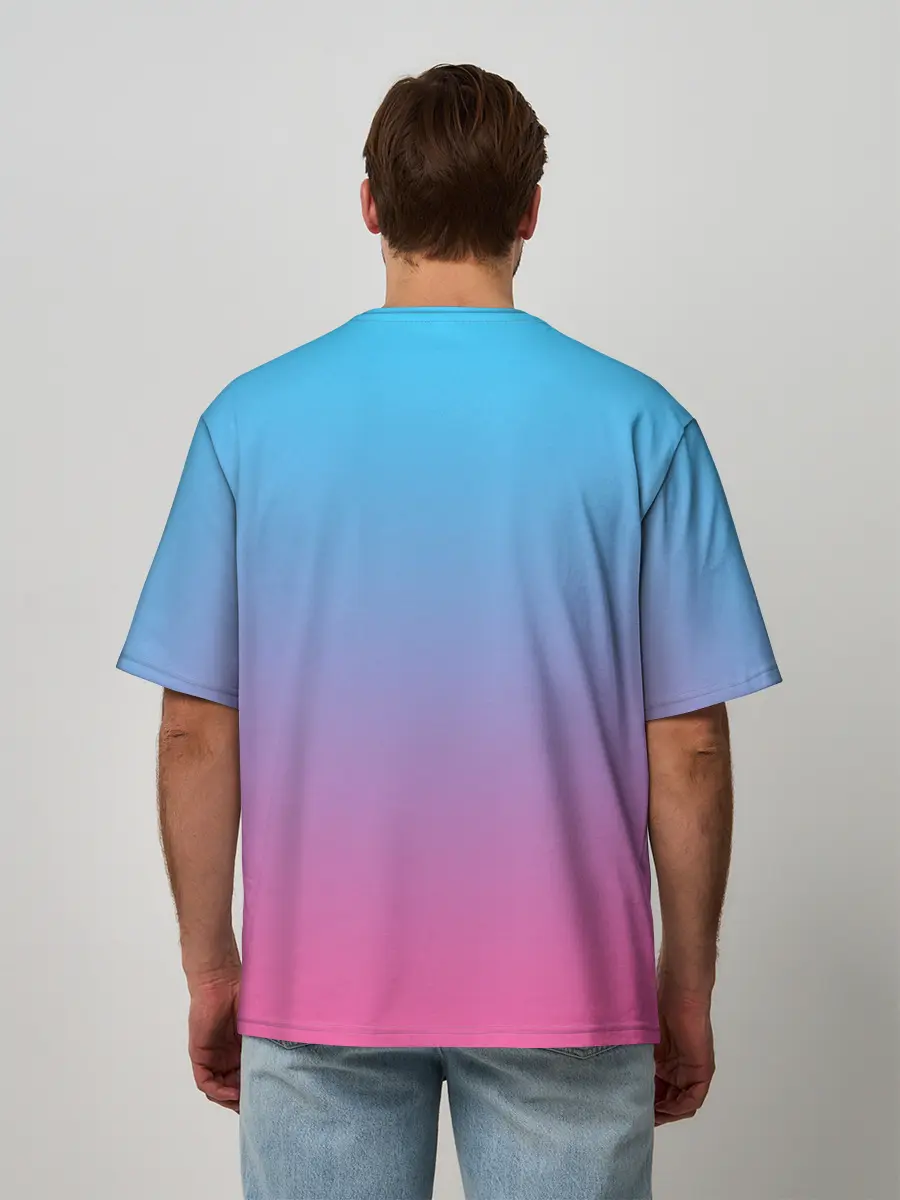 Мужская футболка оверсайз / Текстура Неоновая