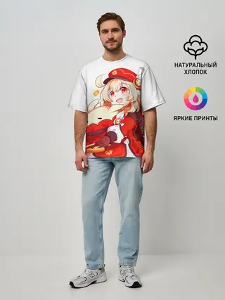 Мужская футболка оверсайз / Геншин Импакт Кли