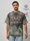 Мужская футболка оверсайз / Кошка