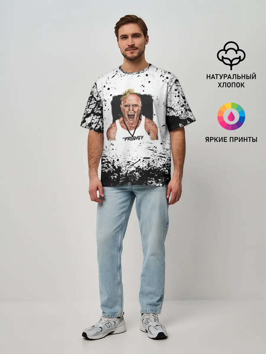Мужская футболка оверсайз / THE PRODIGY | ПРОДИДЖИ