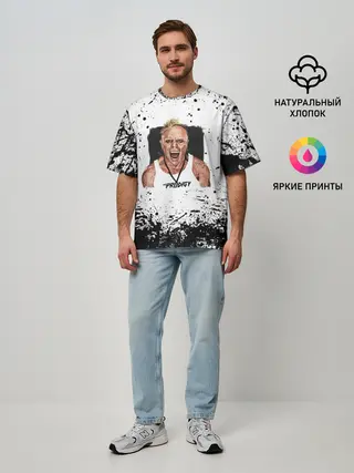Мужская футболка оверсайз / THE PRODIGY | ПРОДИДЖИ