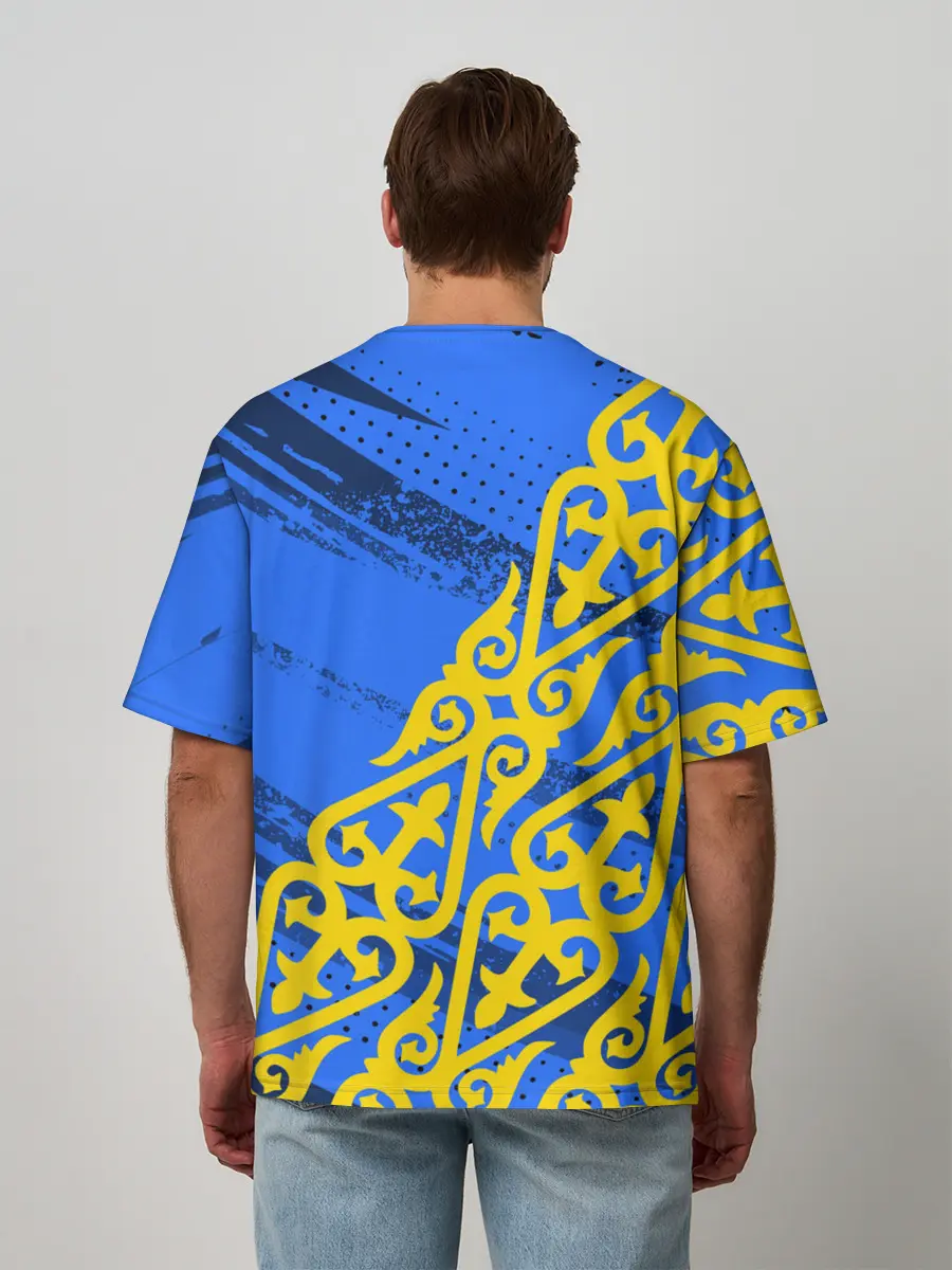 Мужская футболка оверсайз / Форма Казахстан