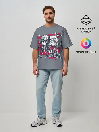 Мужская футболка оверсайз / Начнём игру