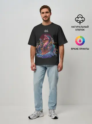 Мужская футболка оверсайз / Обнимашки Кракена