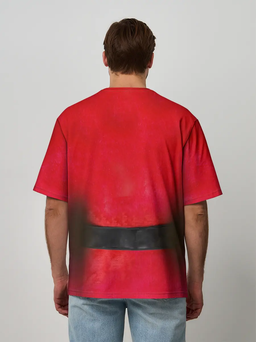 Мужская футболка оверсайз / Дед мороз