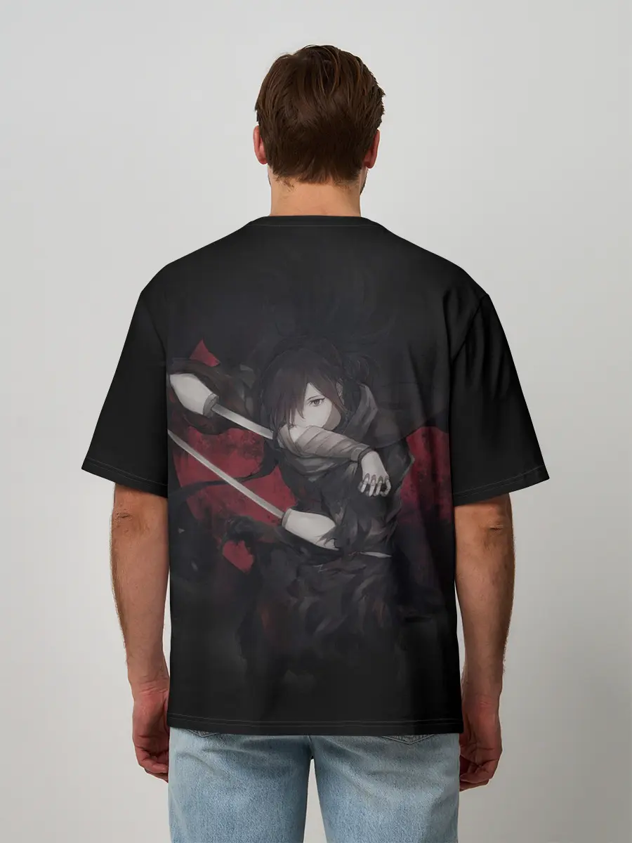 Мужская футболка оверсайз / ХЯККИМАРУ | ДОРОРО | DORORO