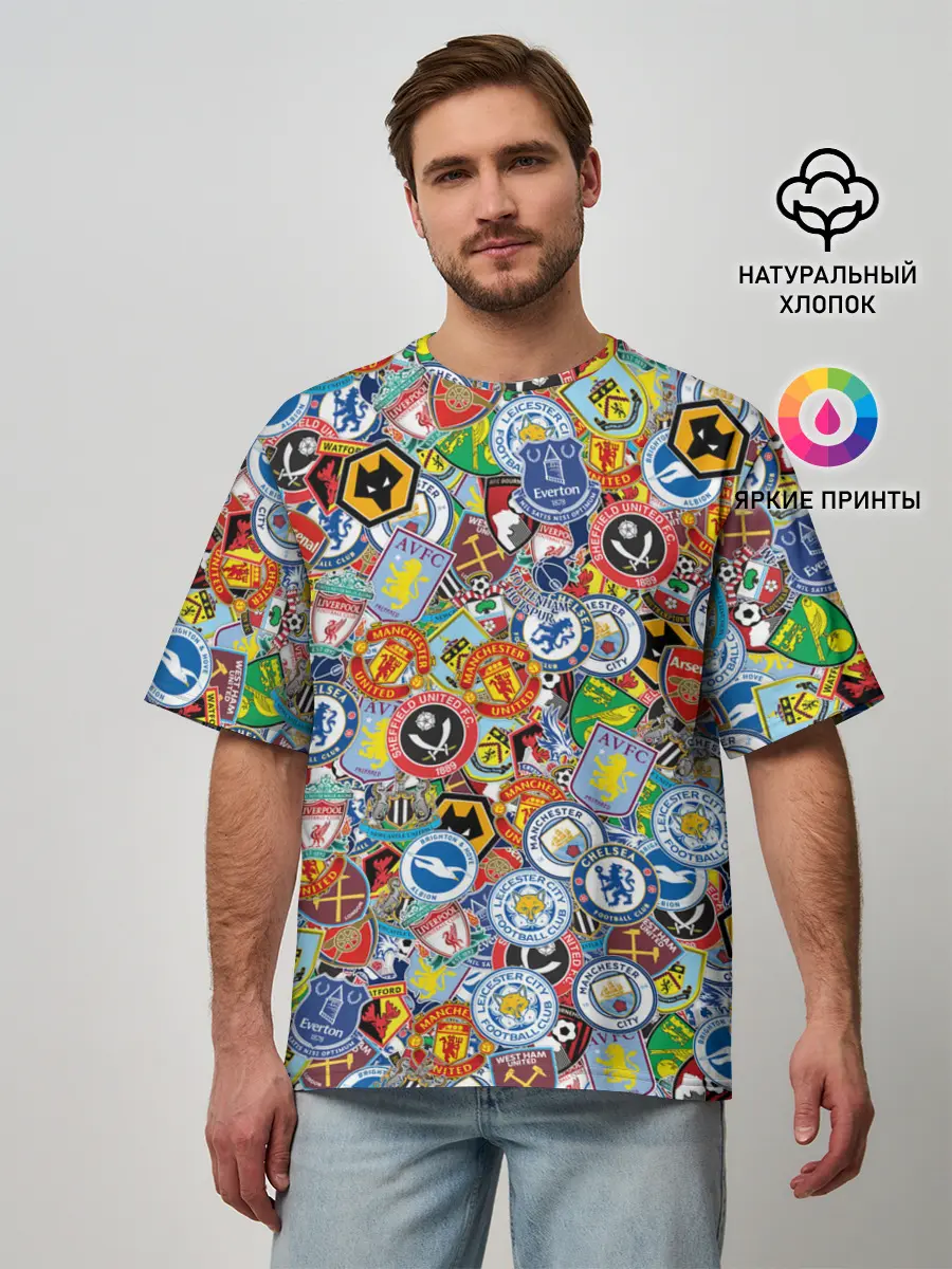 Мужская футболка оверсайз / Английская Премьер Лига