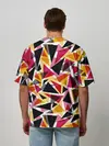 Мужская футболка оверсайз / Разноцветные треугольники
