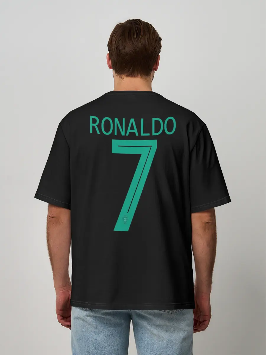 Мужская футболка оверсайз / Роналду 2018 ЧМ Альтернативная