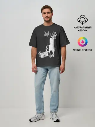 Мужская футболка оверсайз / Survivors with gun