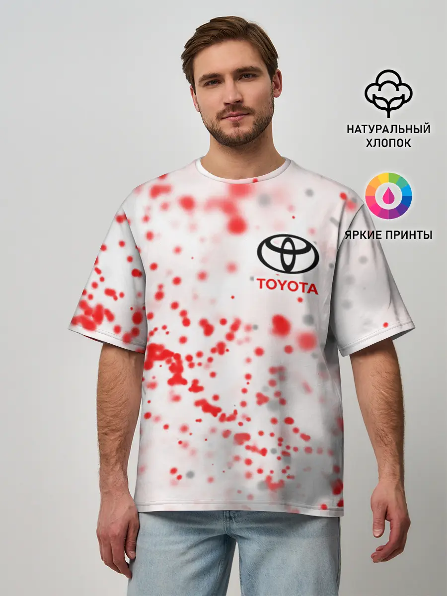 Мужская футболка оверсайз / TOYOTA / ТОЙОТА