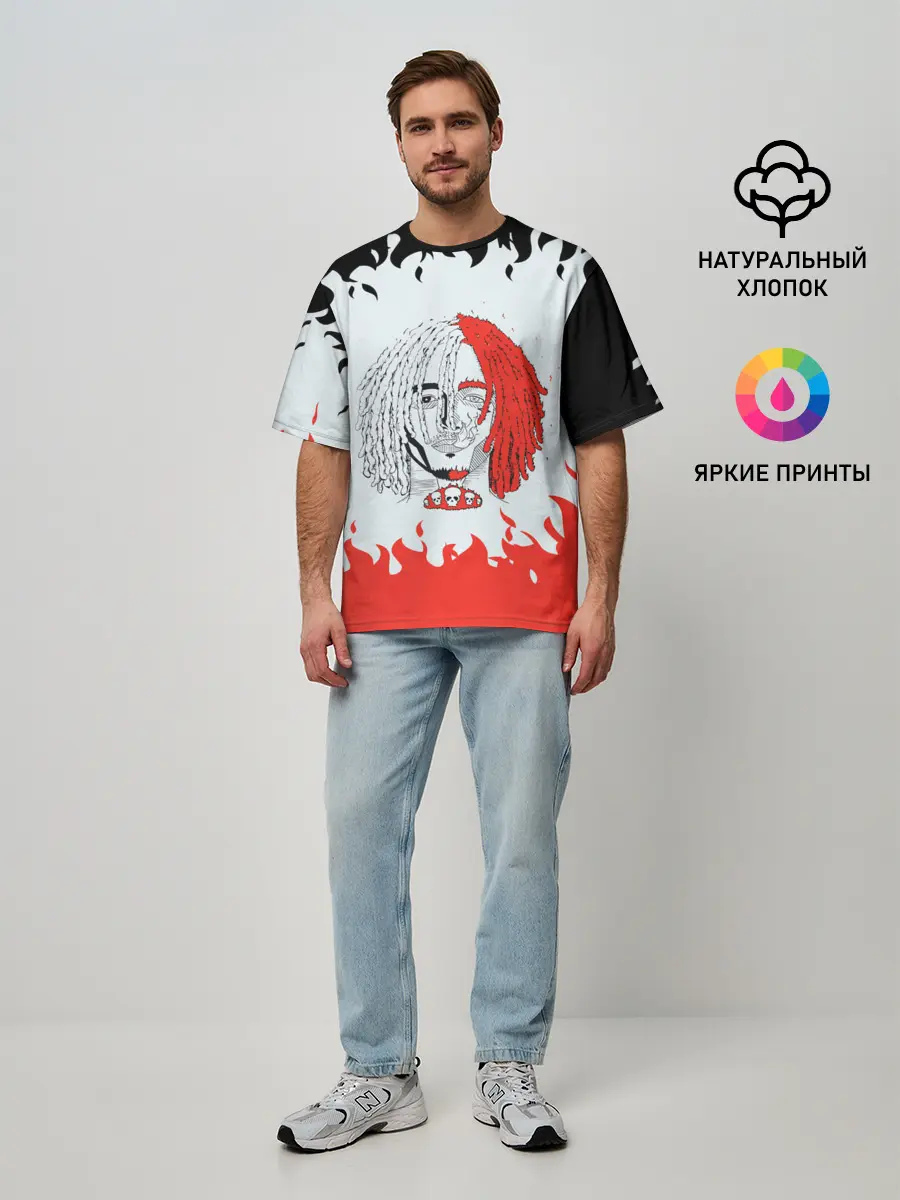 Мужская футболка оверсайз / LIL PUMP | ЛИЛ ПАМП