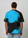 Мужская футболка оверсайз / Хвост Феи синие мазки