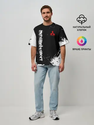 Мужская футболка оверсайз / MITSUBISHI SPORT