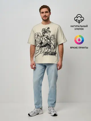 Мужская футболка оверсайз / Приключения ДжоДжо