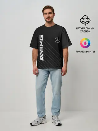 Мужская футболка оверсайз / Mercedes