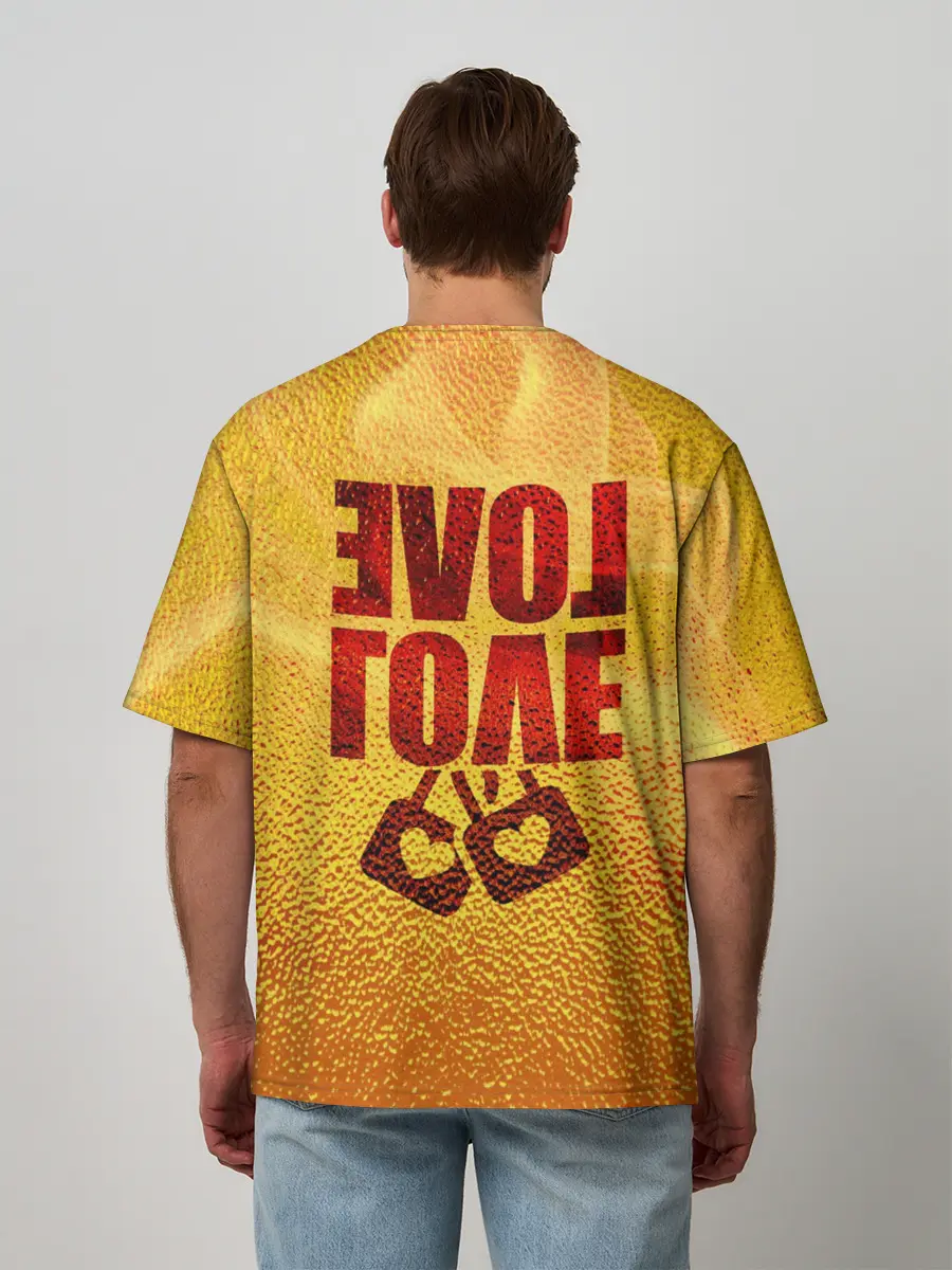 Мужская футболка оверсайз / LOVE