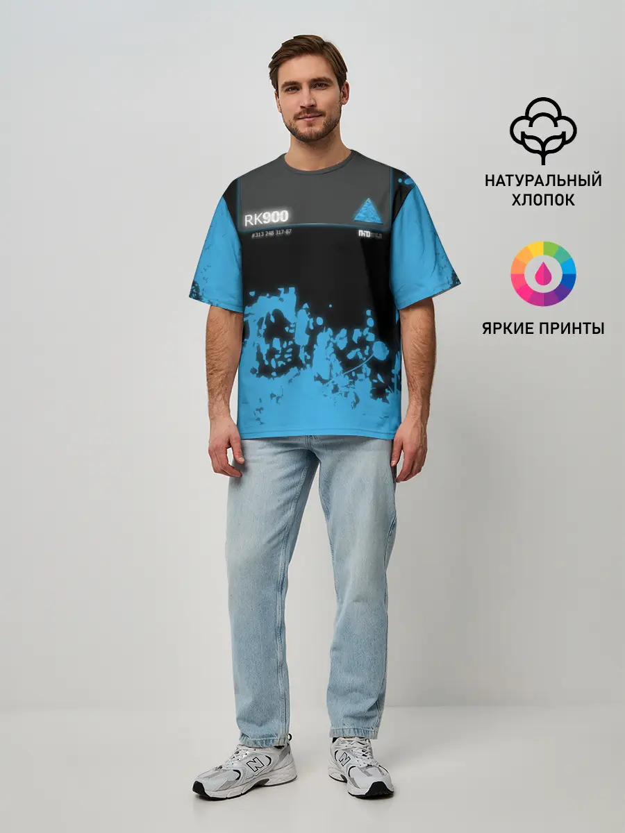 Мужская футболка оверсайз / Detroit: Become Human.