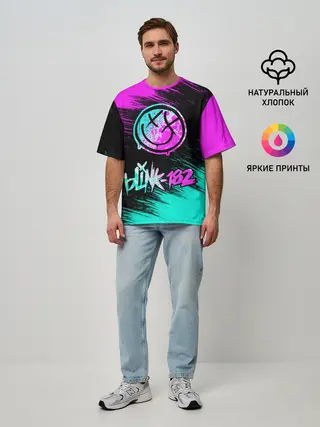 Мужская футболка оверсайз / Blink-182