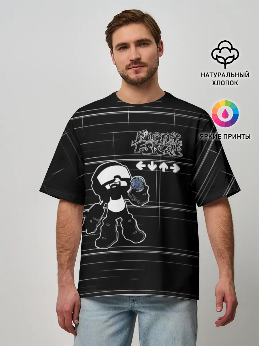 Мужская футболка оверсайз / tankmen friday night funkin