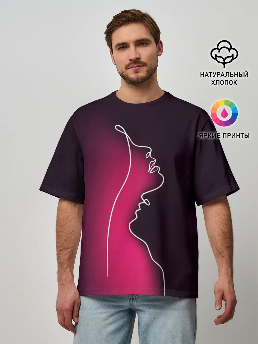 Мужская футболка оверсайз / Love