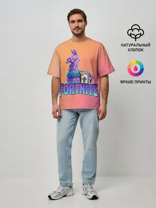 Мужская футболка оверсайз / Fortnite | Lama
