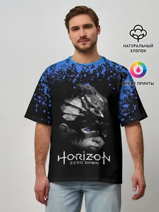 Мужская футболка оверсайз / HORIZON ZERO DAWN | POSTER