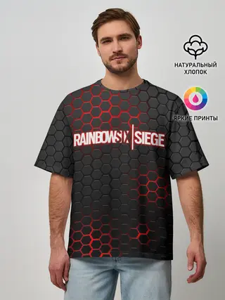 Мужская футболка оверсайз / RAINBOW SIX | SIEGE