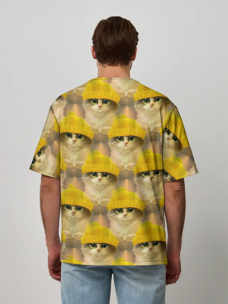 Мужская футболка оверсайз / Котята
