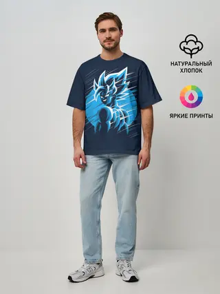 Мужская футболка оверсайз / Dragon Ball Z Art