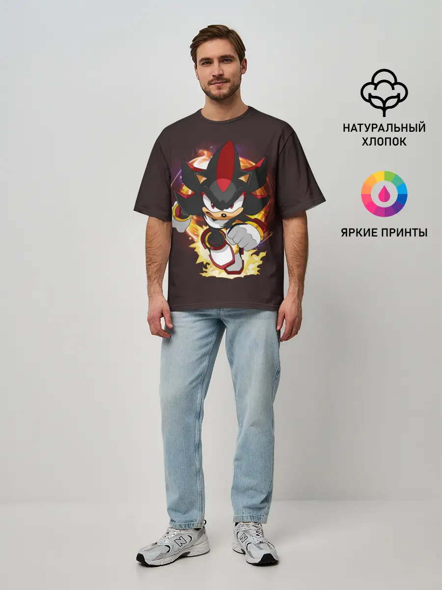 Мужская футболка оверсайз / Sonic. Шедоу