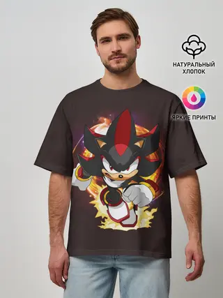 Мужская футболка оверсайз / Sonic. Шедоу
