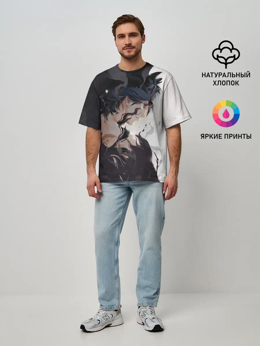 Мужская футболка оверсайз / Black Asta