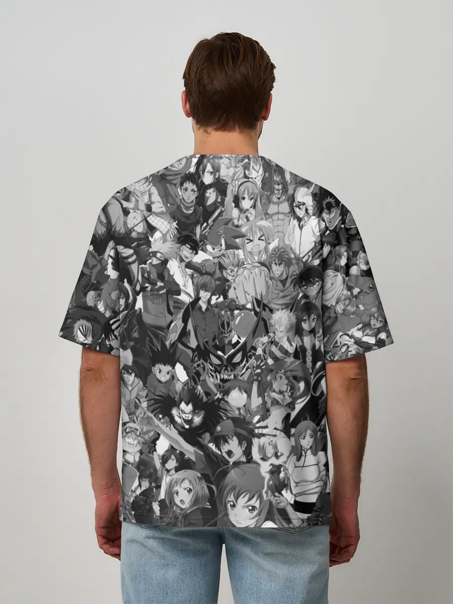 Мужская футболка оверсайз / ANIME HEROES