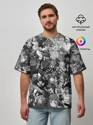 Мужская футболка оверсайз / ANIME HEROES