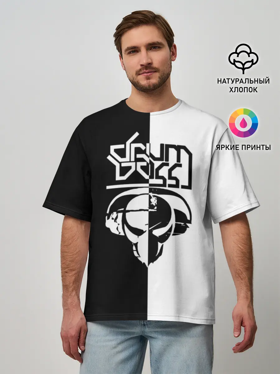 Мужская футболка оверсайз / Drum and bass