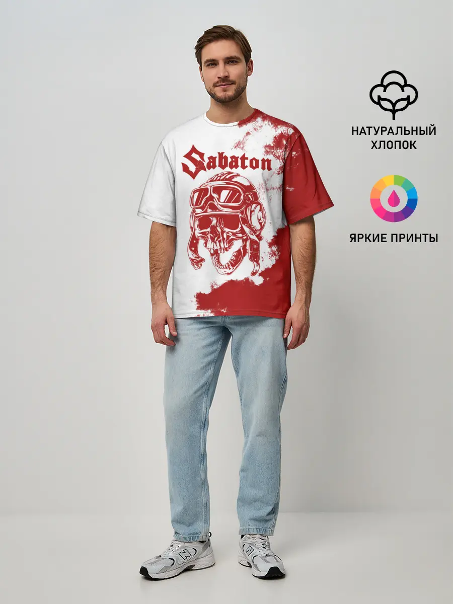 Мужская футболка оверсайз / Sabaton