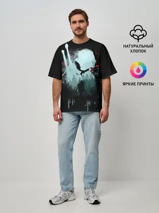 Мужская футболка оверсайз / Ведьмак 3: Дикая Охота