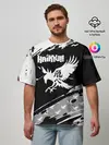 Мужская футболка оверсайз / Haikyuu!! Ворон иероглиф