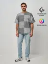 Мужская футболка оверсайз / Denim Patchwork