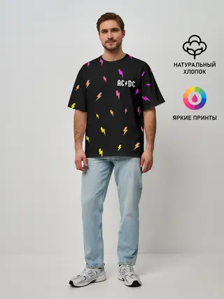 Мужская футболка оверсайз / AC DС