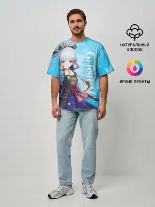 Мужская футболка оверсайз / Genshin Impact, Аяка